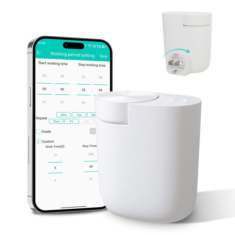 Dongzhen smart plug diffuser in-wall setup for seamless home fragrance.