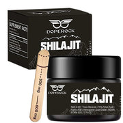 Doperock Shilajit resin bottle close-up for daily energy support.