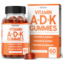 DORADO NUTRITION ADK Gummies Raspberry bottle supports daily wellness.