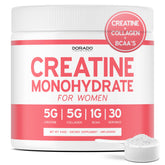 DORADO NUTRITION Creatine for Women bottle front may support workout energy and endurance.