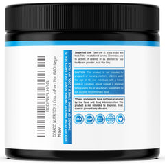 Dorado Nutrition L-Citrulline powder label shows vegan, gluten-free formula.