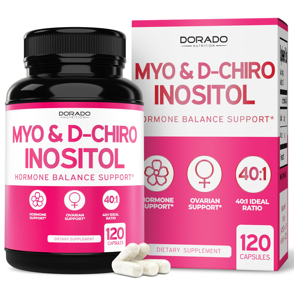 DORADO NUTRITION Myo-Inositol & D-Chiro Inositol bottle front highlighting the product