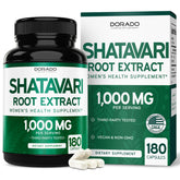 DORADO NUTRITION Shatavari capsules bottle showing convenient 1000mg dose for daily wellness
