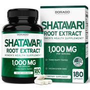 DORADO NUTRITION Shatavari capsules bottle showing convenient 1000mg dose for daily wellness