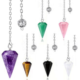 DORMIYA crystal pendulum black agate for protection and focused divination