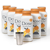 DOSE for Your Liver six 16oz bottles ready for daily detox shots.