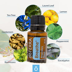 doTERRA Breathe diffuser in a room creating a calming, invigorating atmosphere.