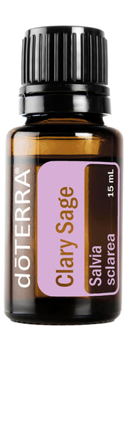 doTERRA Clary Sage essential oil bottle for calming nightly rituals.