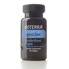 doTERRA DigestZen softgel bottle for on-the-go digestive support