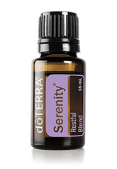 doTERRA Serenity bottle cap close-up for quick calm and relaxation.