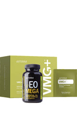 doTERRA VMG+ and vEO Mega vegan bottle highlights plant-based daily wellness potential
