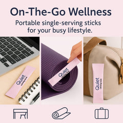 Mix Quiet Dose into juice or smoothie for a convenient focus boost.