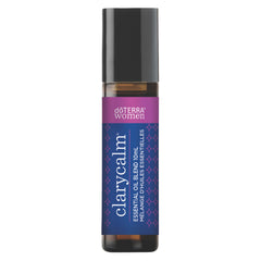 doTERRA Clary Calm bottle pour for easy aromatherapy and calm evenings.