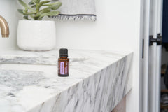 doTERRA Lavender oil in diffuser on a table for aromatherapy