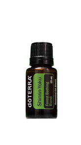 doTERRA Shinrin-Yoku 15 mL bottle on display for calming, grounding space.