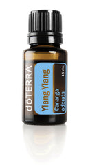 doTERRA Ylang Ylang bottle pour suggests mood-enhancing aroma