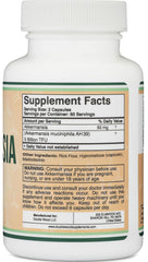 Double Wood Akkermansia label confirms gluten-free and non-GMO quality.