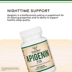 Double Wood Apigenin bottle displayed on a shelf for convenient stocking.