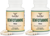 Double Wood Benfotiamine 300mg bottle offering convenient B1 support.