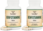Double Wood Benfotiamine 300mg bottle offering convenient B1 support.