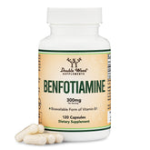 Double Wood Benfotiamine bottle front view for daily thiamine support