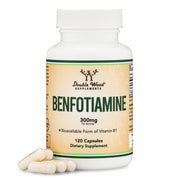 Double Wood Benfotiamine bottle front view for daily thiamine support