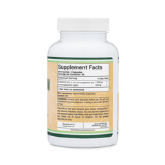 Double Wood Colostrum label notes 15% IgG, suggesting standardized immune-support potential.