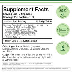Double Wood Digestive Enzymes capsules close-up promoting meal comfort after heavy foods