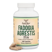 Double Wood Fadogia Agrestis 600mg bottle shown for daily performance support.