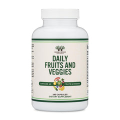 Double Wood Fruits & Veggies Daily Blend bottle for convenient daily nutrition