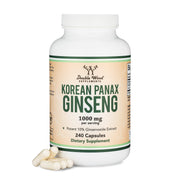 Double Wood Ginseng capsules bottle front view for mood and energy support.