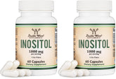 Double Wood Inositol 1000mg bottle for daily women's health routine