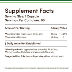 Double Wood Magnesium Glycinate capsules close-up highlight gentle digestion-friendly format.