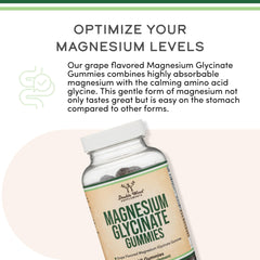 Double Wood Magnesium Glycinate Gummies serving suggestion for adults and kids