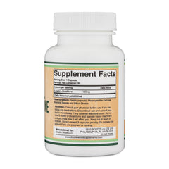 Double Wood S-Acetyl L-Glutathione capsules in hand illustrating easy daily antioxidant support