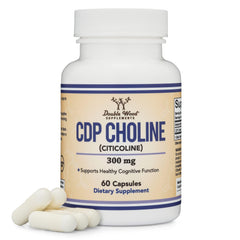 Double Wood CDP Choline bottle front view signals high-quality sourcing and reliability.