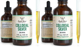 Double Wood Colloidal Silver bottle with dropper for easy daily dosing