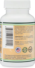 Serving size details show 60 servings per pack for luteolin.