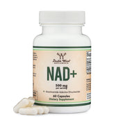 Double Wood NAD+ Plus bottle ready for daily use to support cellular energy production