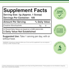 Scoop-sized 5 g serving suggests easy, consistent dosing.