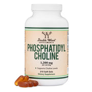 Double Wood Phosphatidylcholine bottle front showing high-potency brain health support.