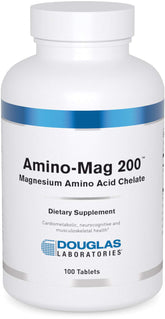 Douglas Laboratories Amino-Mag 200 bottle front view for daily magnesium support and heart health