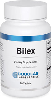 Douglas Laboratories Bilex bottle front showing everyday digestive support with enzyme blend