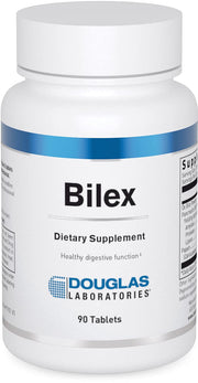 Douglas Laboratories Bilex bottle front showing everyday digestive support with enzyme blend
