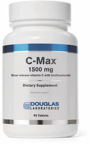 Douglas Laboratories C-Max 1500 mg bottle front, time-release vitamin C for daily support.