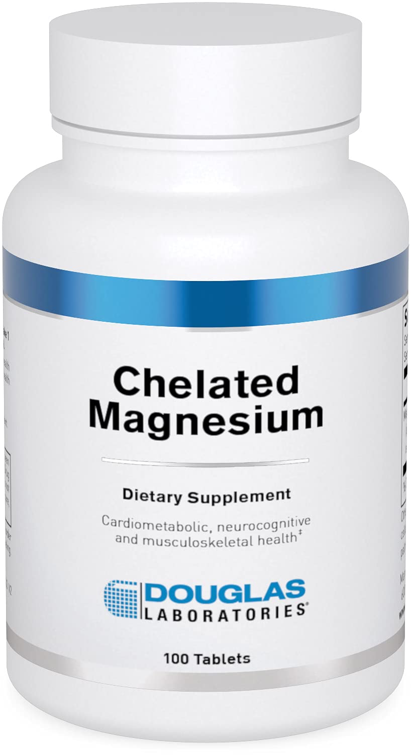Douglas Laboratories Chelated Magnesium tablets in bottle for daily support
