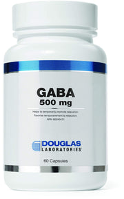 Douglas Laboratories GABA 500mg bottle front display for calm focus