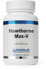 Douglas Laboratories Hawthorne Max-V bottle front showing standardized hawthorn extract for circulatory support.