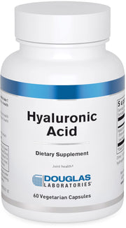 Douglas Laboratories Hyaluronic Acid bottle indicating joint and skin support.