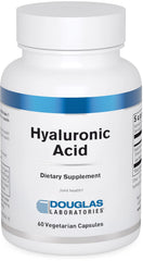 Douglas Laboratories Hyaluronic Acid bottle indicating joint and skin support.